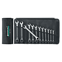 Набор комбинированных гаечных ключей с трещоткой OPEN-RATCH в сумке STAHLWILLE 96411712, 17/12