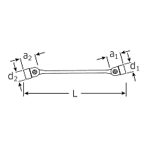 Шарнирный ключ FLEXI 6x7 мм STAHLWILLE, 43010607, 29
