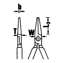 Круглогубцы, длинные, длина 160 мм, STAHLWILLE, 6524 5 160, 6524