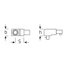 Сменный инструмент с жестким квадратом 3/4", STAHLWILLE, 58240100, 734/100