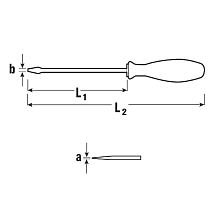 Отвертка шлицевая 0,6х3,5х75, STAHLWILLE, 46203035, 4620 1