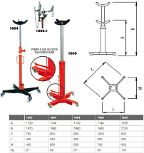Трансмиссионная стойка 1000 кг, RAL3002, APAC