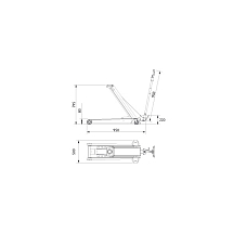 Домкрат подкатной 2 т (Н 80-795 мм), AC Hydraulic, DK20HLQ