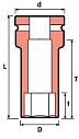 Ударная головка удлиненная 1 1/2" 60 мм,  MOMENTO, 5-60L