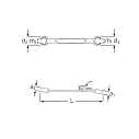 Разрезной ключ 22х24 мм OPEN-RING, STAHLWILLE, 41082224, 24