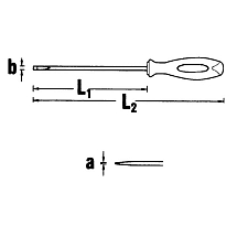 Отвертка для электриков DRALL+  1,0х5,5х150, STAHLWILLE, 46281055, 4628 5