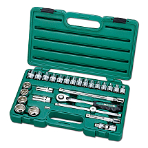 Набор инструмента 1/2" в чемодане, 27 предметов, HONITON 400027R