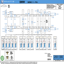 Комплект стапельных насадок для BMW SERIE 5 F10, CELETTE, LN.2551.500
