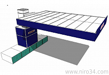 Пост подготовки к окраске 6x4x2.8 с диагональной вытяжкой, SAIMA, PREP KLEEN 4000 Пост подготовки к окраске 6x4x2.8 с диагональной вытяжкой, SAIMA, PREP KLEEN 4000