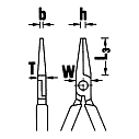 Плоскокруглогубцы с длинными губками для механика, длина 160 мм, STAHLWILLE, 6533 5 160, 6533