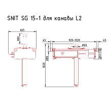 Домкрат ямный пневмогидравлический г/п 15 т, с одним цилиндром, для канавы L2, SNIT, SG15-1