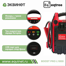 Автономное пусковое устройство (бустер) 12В, 1800А max, eqtree™, BP-L1800