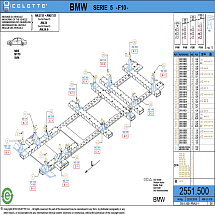Комплект стапельных насадок для BMW SERIE 5 F10, CELETTE, LN.2551.500
