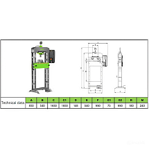 Пресс электрогидравлический напольный, 30 тонн, SNIT, SEP-30EM