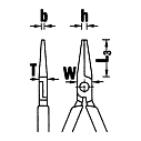 Плоскокруглогубцы для механика (игольчатые), длина 160 мм, STAHLWILLE, 6536 5 160, 6536
