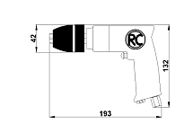 Дрель 10 мм, макс. 2200 об/мин, RODCRAFT, 4100