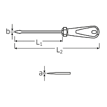 Инструментальная отвертка 3K DRALL® 3 1,0x5,5x125 мм, STAHLWILLE, 48202055, 4820
