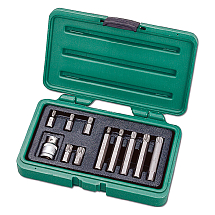 Набор бит в пластиковом чемодане, 11 предметов, HONITON BT-4011MB
