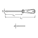 Инструментальная отвертка 3K DRALL® 3 1,0x5,5x125 мм, STAHLWILLE, 48202055, 4820