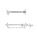 Ключ комбинированный гаечный, длинный, 9 мм, STAHLWILLE, 40100909, 14
