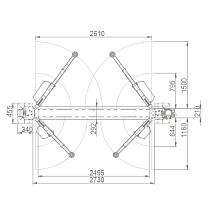 Подъемник двухстоечный электрогидравлический 4,5т, BRIGHT, ALPHA 45