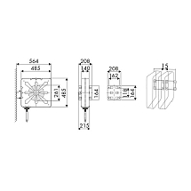 Катушка раздаточная закрытая с шлангом для воздуха и воды 1/2", 15 м, 20 бар, RAASM, 8440.104