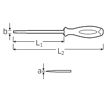 Отвертка для электриков DRALL+ 1 0,4X 2,5X 75 мм, STAHLWILLE, 46603025, 4660 VDE