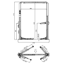 Подъемник двухстоечный электрогидравлический, 4,6т, eqtree™, TL 2046Е