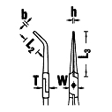 Плоскокруглогубцы для механика (игольчатые), длина 160 мм, STAHLWILLE, 6537 5 160, 6537