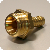 Штуцер 1/2" под шланг 9 мм, LUDECKE, 13101060001209, T 129 M