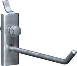 Крючок для перфорированной панели L100мм, диам. 4 мм, FERRUM, 07.111G