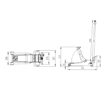 Домкрат подкатной гидравлический, 3 т, SNIT, S-3TK
