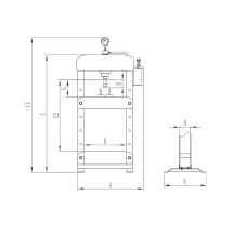 Пресс гидравлический настольный, г/п 15 т, SNIT, SP-15ELM