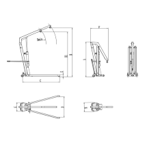 Кран гаражный складной, 1000 кг, SNIT, SC1000