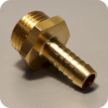 Штуцер 1/2" под шланг 9 мм, LUDECKE, 13101060001209, T 129 M