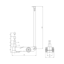 Домкрат подкатной пневмогидравлический, г/п 25/10 т, SNIT, S25-2J