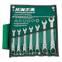 Набор комбинированных шарнирных ключей с трещоткой, 7 предметов, HONITON, 1007FHGWP